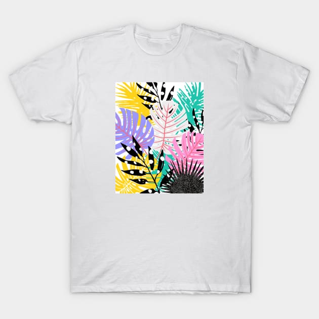 Colorful leaves seamless pattern T-Shirt by HANART